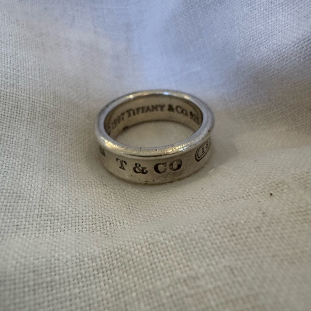 Tiffany & Co. Sterling Silver 1837 ring. Size 7.